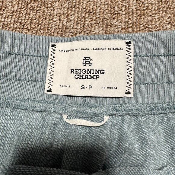 Reigning Champ Lightweight Terry Fleece Slim Sweatpant Ink Light Blue Small EUC - Picture 8 of 10